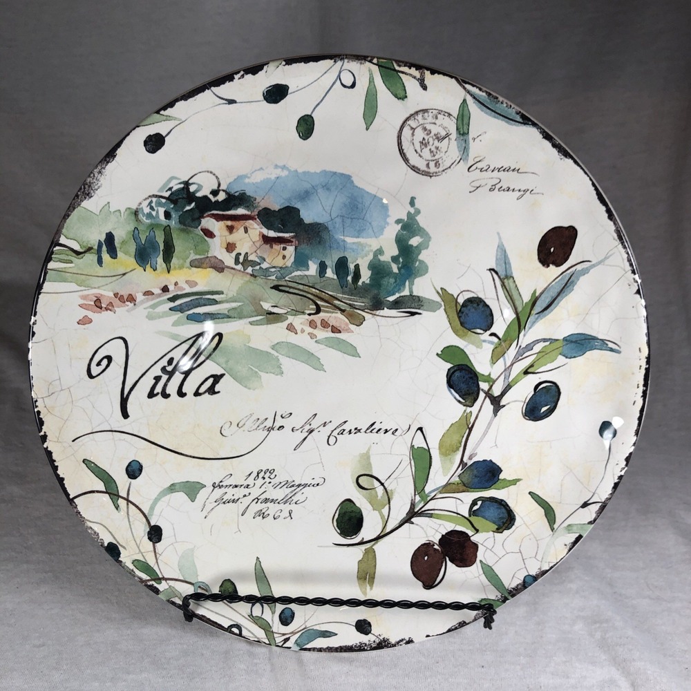 Certified International Villa Dinner Plate Julie Paton 10 7/8" Olives